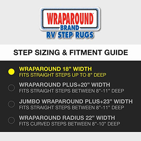 Prest-O-Fit Prest-O-Fit 2-1043 Wraparound RV Step Rug Stone Gray 18 In. Wide - Outdoor Depot
