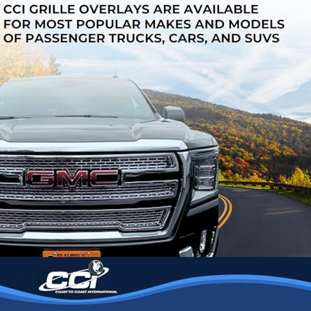 Coast to Coast International CCI Grille Insert GI179, Overlay, 2 Piece Set, Mesh Style, OEM Shape, Chrome - Outdoor Depot
