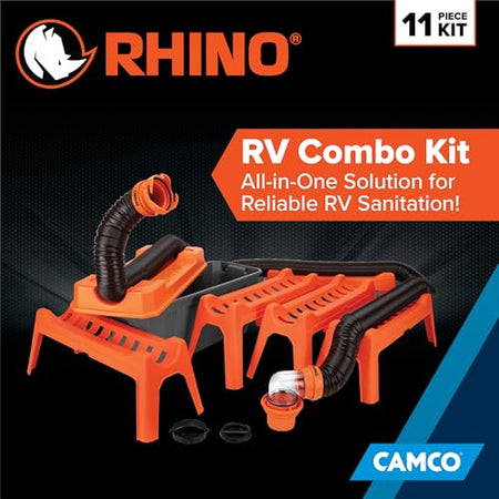 Camco Camco Rhino Ultimate 20' RV Sewer Hose Kit — All-in-One Sewer Hose Solution — 11-Piece Combo Kit - Outdoor Depot