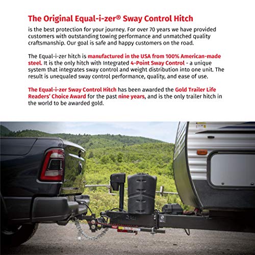 Equal-i-zer Equal-i-zer 4-point Sway Control Hitch, 90-00-1600, 16,000 Lbs Trailer Weight and 1,600 Lbs - Outdoor Depot