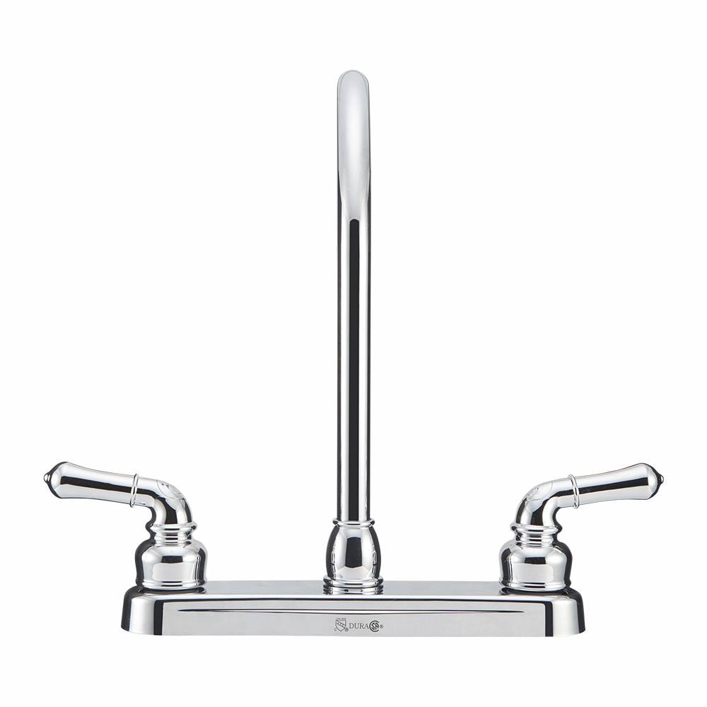 Dura Faucet Dura Faucet DF-PK330HC-CP RV J-Spout Kitchen Sink Faucet (Chrome) - Outdoor Depot