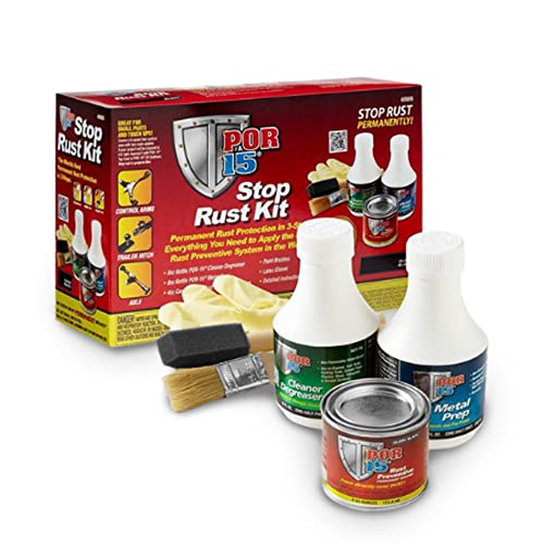 POR-15 POR-15 Stop Rust Kit, Non-Porous Coating Seals and Protects Metal from Rust and Corrosion, Gloss Black - Outdoor Depot