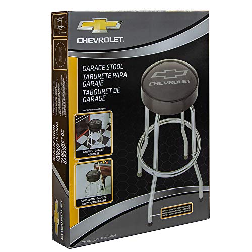 Plasticolor Plasticolor 004790R01 Black/Grey Garage Stool (Chevrolet) - Outdoor Depot