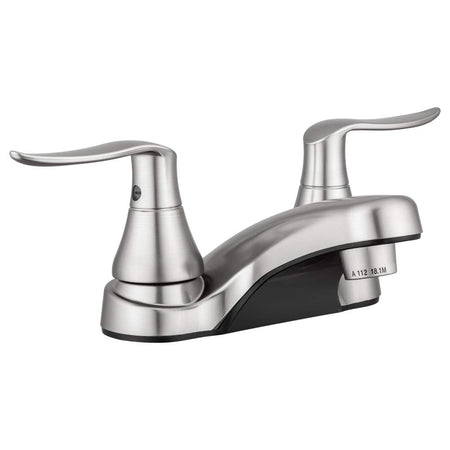 Dura Faucet Dura Faucet DF-PL700LH-SN RV Bathroom Faucet with Winged Levers (Satin Nickel) - Outdoor Depot