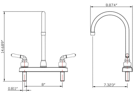 BestPEX BestPEX 51182 Metal Long Handle Ball Valve, 0.5" Size - Outdoor Depot
