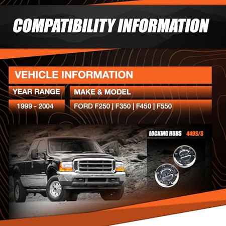 MILE MARKER MILE MARKER 449S/S Pair of Premium Locking Hubs fits 1999-2004 F250 F350 F450 F550 | Reliable in - Outdoor Depot