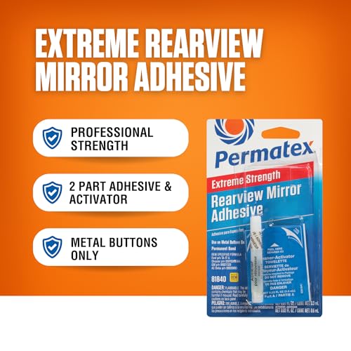 Permatex Permatex 81840 Extreme Rearview Mirror Profressional Strength Adhesive Kit, single unit - Outdoor Depot