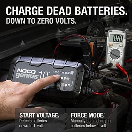 NOCO NOCO GENIUS10: 10A 6V/12V Smart Battery Charger – Automatic Maintainer, Trickle Charger & Desulfator - Outdoor Depot