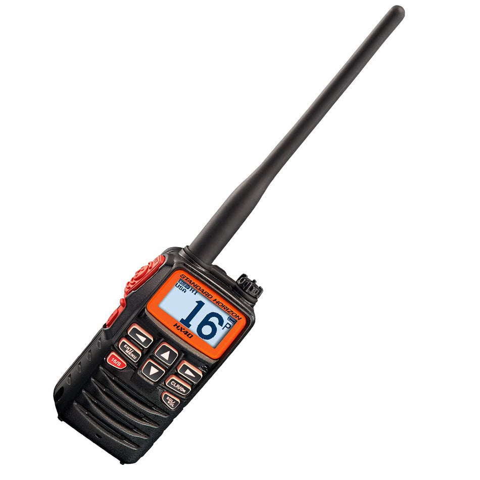 STANDARD HX40 VHF-HH  6W ULTRA COMPACT W/FM RCVR.