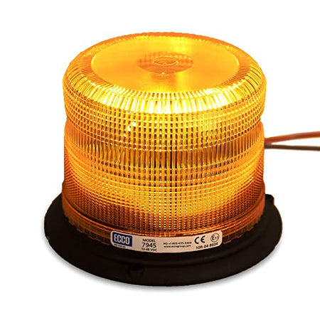 ECCO ECCO 7945A 7945 Series Pulse 2 Beacon Light 3 Bolt / 1 Inch Pipe Mount, Amber - Outdoor Depot