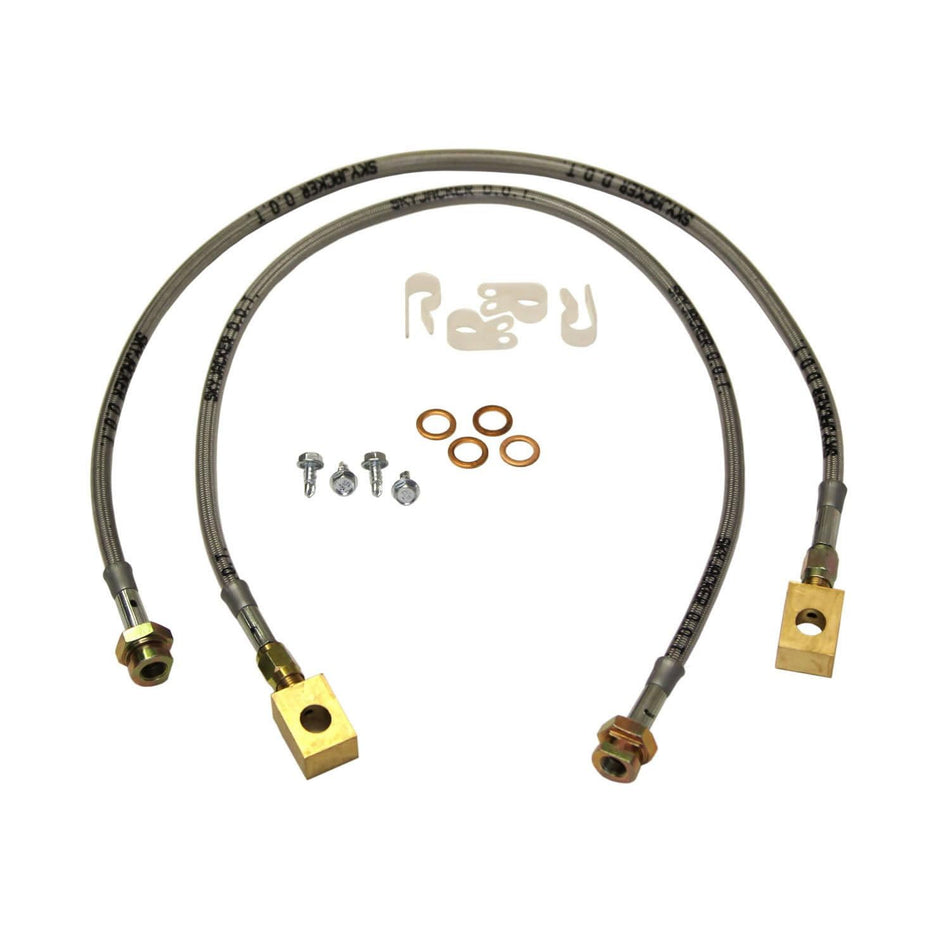 SKYJACKER FBL88 () 4- 6 Stainless Steel Brake Line - Pair,Black Overlanding & 4x4