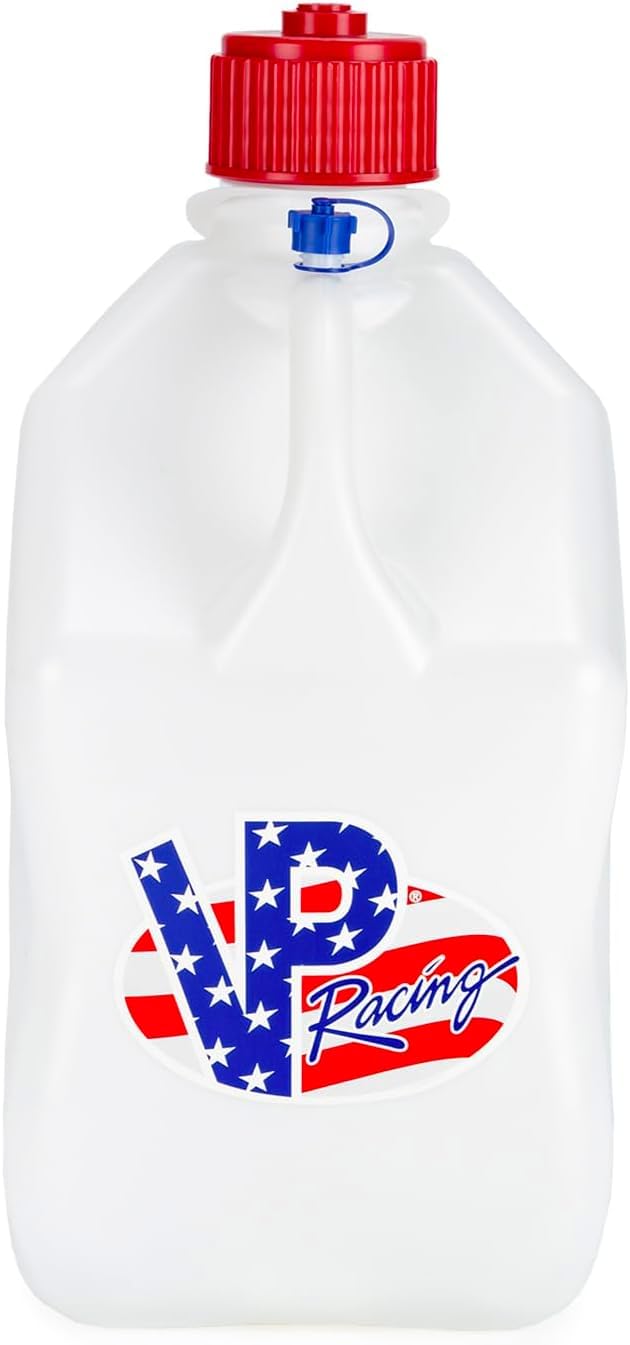 VP Racing VP Racing 35221-CA 5.5 Gallon Square Patriotic Motorsport Jug With Close-Trimmed Cap and Neck for - Outdoor Depot