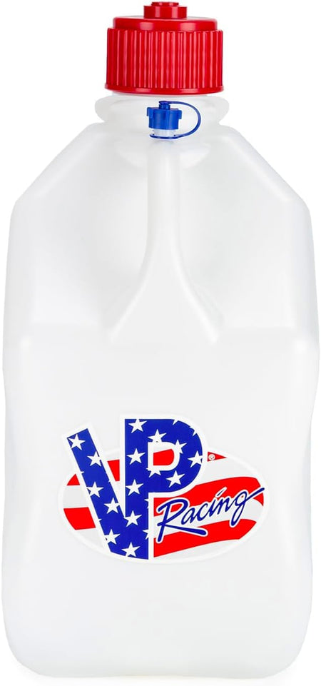 VP Racing VP Racing 35221-CA 5.5 Gallon Square Patriotic Motorsport Jug With Close-Trimmed Cap and Neck for - Outdoor Depot