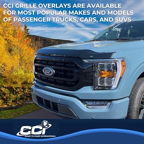 Coast to Coast International CCI Grille Insert GI184BLK, Overlay, Bar Style, 3 Piece, With Emblem Cutout, - Outdoor Depot