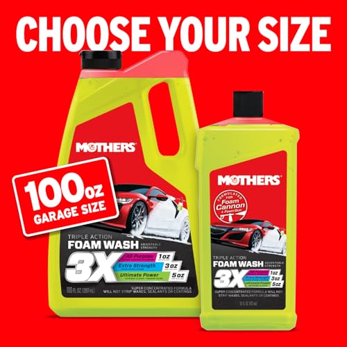 Mothers Mothers Triple Action Foam Wash, 100 oz. — pH Balanced, Eco-Friendly, Super-Sudsy, Foam Cannon, - Outdoor Depot