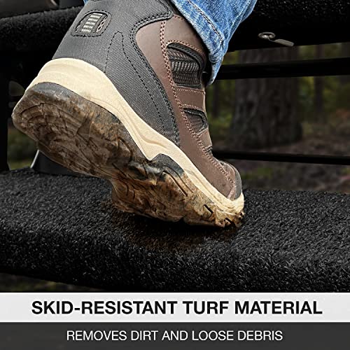 Prest-O-Fit Prest-O-Fit 2-1072 Wraparound + Plus RV Step Rug Black 20 In. Wide - Outdoor Depot