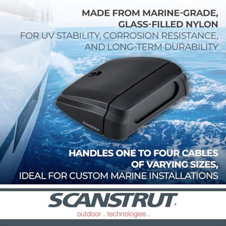 Scanstrut Scanstrut DS-H-Multi-BLK Horizontal Multi Cable Seal – Black - Outdoor Depot