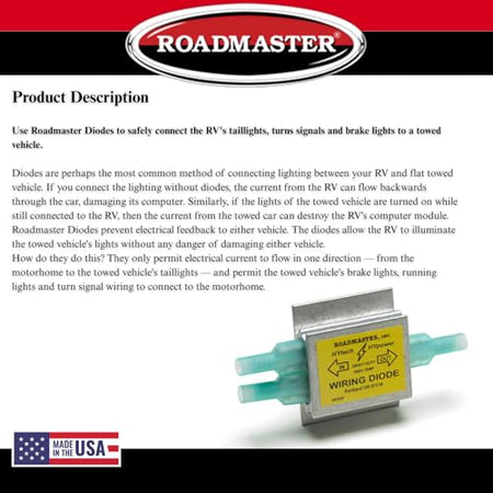 Roadmaster Roadmaster 794 Pack of 4 Hy-Power Diodes Compatible with RVs & Flat Towed Vehicles | Prevents - Outdoor Depot