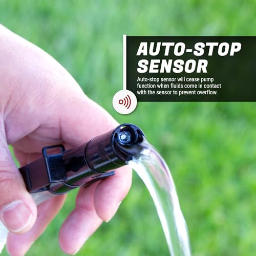 TERA PUMP TERA PUMP Battery Powered Chemical Resistant Fuel Transfer Pump (2.3 GPM) for Methanol, Ethanol, - Outdoor Depot