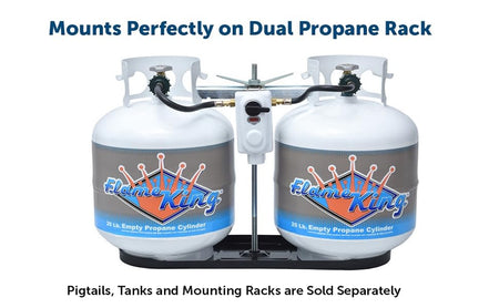 Flame King Flame King (ACR-2) Without Pigtails 2-Stage Auto Changeover LP Propane Gas Regulator For RVs, - Outdoor Depot