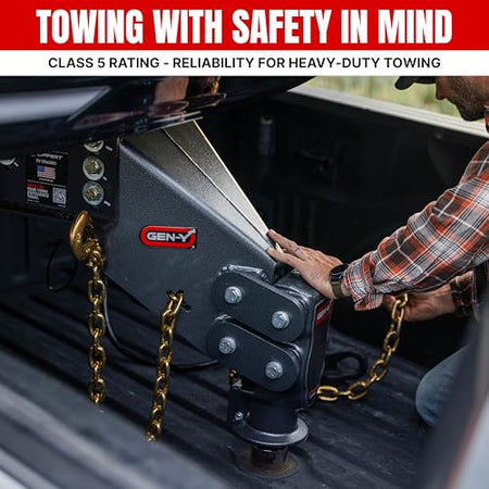 GEN-Y Hitch GEN-Y Hitch Towing Safety Chain for Trailers and RVs - 3/8 Inches x 84 Inches with 2 Safety Slip - Outdoor Depot