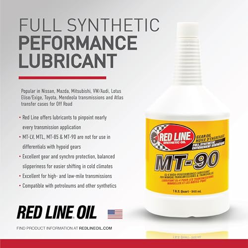 Redline Oil Red Line 50304 MT-90 75W-90 GL-4 Manual Transmission and Transaxle Lubricant (MTL)- 1 Quart - Outdoor Depot