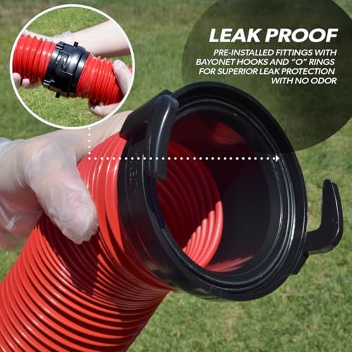 Valterra Valterra EZ Coupler 20-Foot RV Sewer Hose Kit for RV Camper, Includes 2 Attachable 10-Foot Hoses - Outdoor Depot