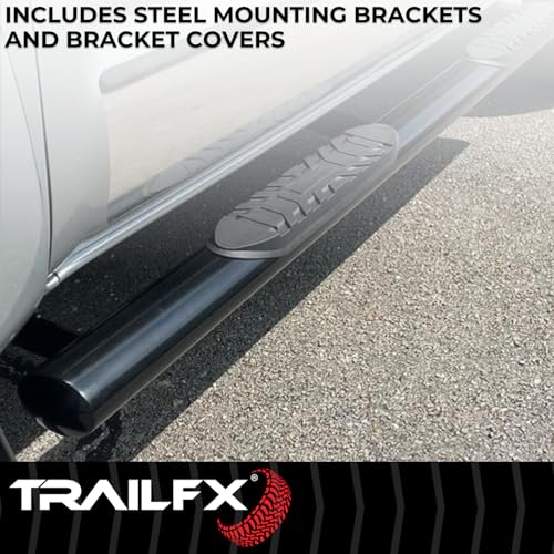 Trailfx TrailFX Nerf Bar Side Steps Chevrolet Colorado Crew Cab 2015–2026 Black Powder Coated Mild Steel - Outdoor Depot