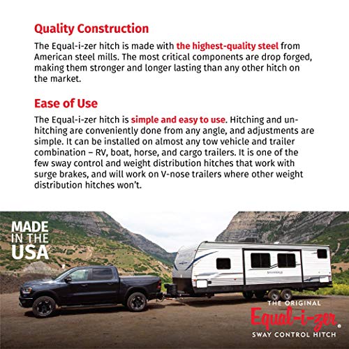 Equal-i-zer Equal-i-zer 4-point Sway Control Hitch, 90-00-1600, 16,000 Lbs Trailer Weight and 1,600 Lbs - Outdoor Depot