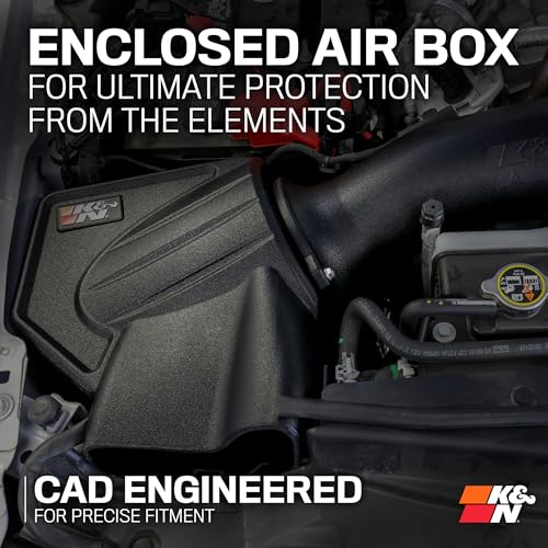 K&N K&N Cold Air Intake System: High-Flow Air Filter, Increase Performance & Towing: Compatible with - Outdoor Depot