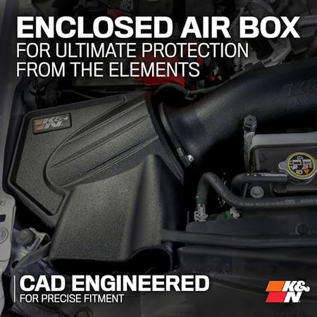 K&N K&N Cold Air Intake System: High-Flow Air Filter, Increase Performance & Towing: Compatible with - Outdoor Depot