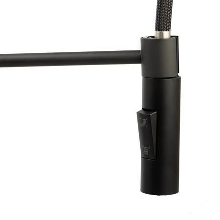 Dura Faucet Dura Faucet DF-MK504SLK-MB RV Swivel High-Arc Spring Kitchen Sink Faucet - Single Handle - - Outdoor Depot
