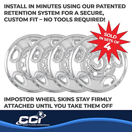 Coast to Coast International Coast To Coast International Chrome Impostor Wheel Skins, Set of 4 – Compatible - Outdoor Depot