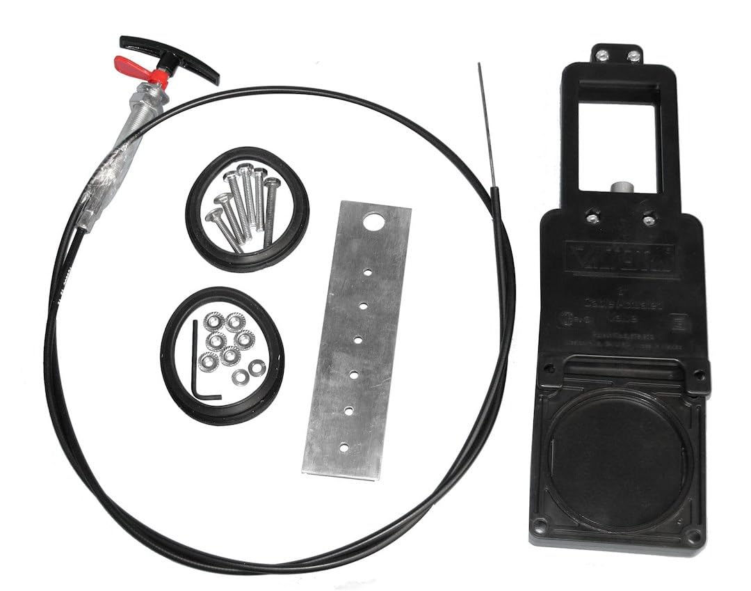 Valterra Valterra TC172 72" Flexible Cable Kit with 1-1/2" Valve , Black - Outdoor Depot