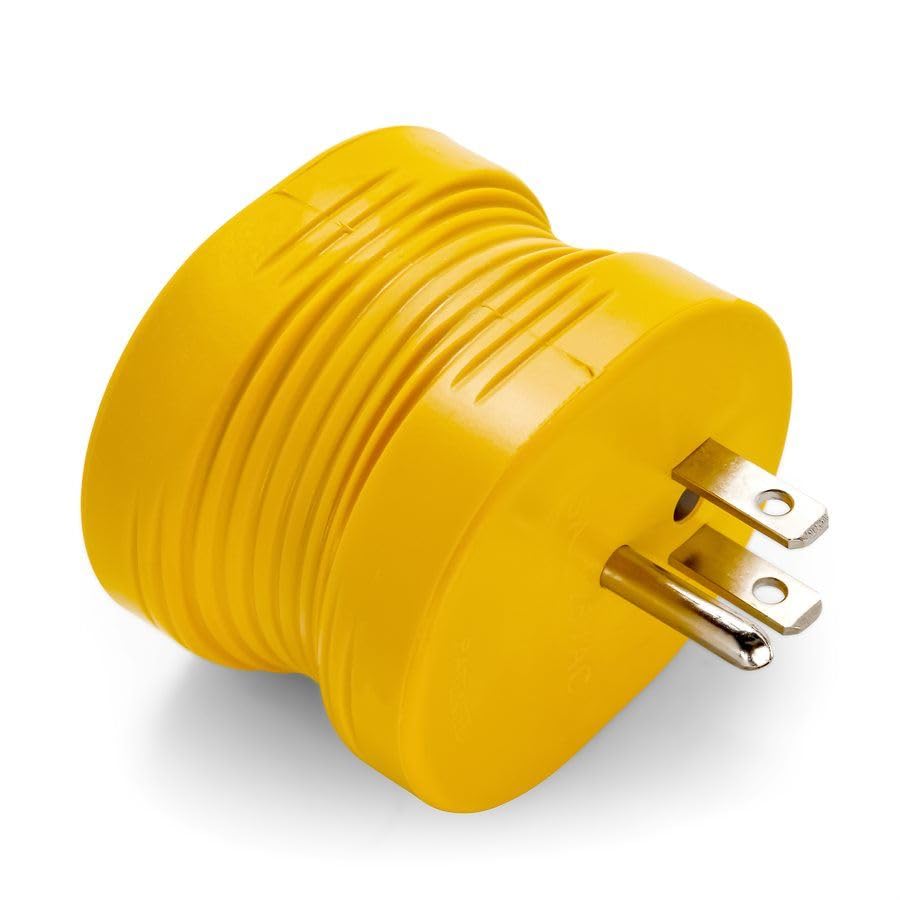 Camco Camco Heavy Duty RV Auto PowerGrip Adapter- Contoured Shape for Easy Grip and Removal, 15M/30F (15M, - Outdoor Depot