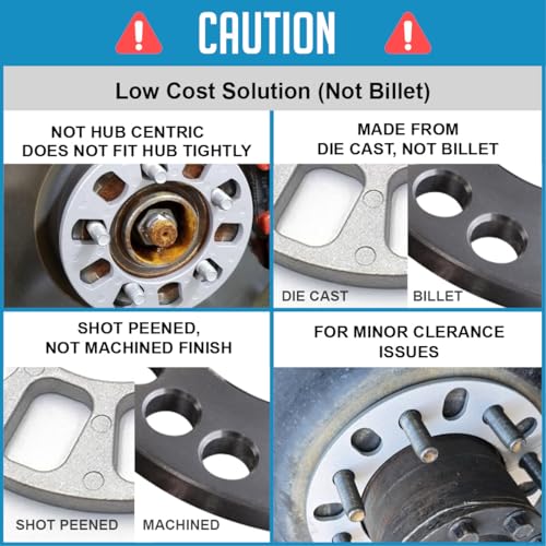Wheel Accessories Parts Wheel Accessories Parts 2 Pcs Die Cast Wheel Spacers 12mm 1/2" Thick Fits Bolt - Outdoor Depot