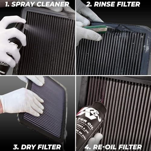 K&N K&N Air Filter Cleaning Kit: Squeeze Bottle Filter Cleaner and Black Oil Kit; Restores Engine Air Filter - Outdoor Depot