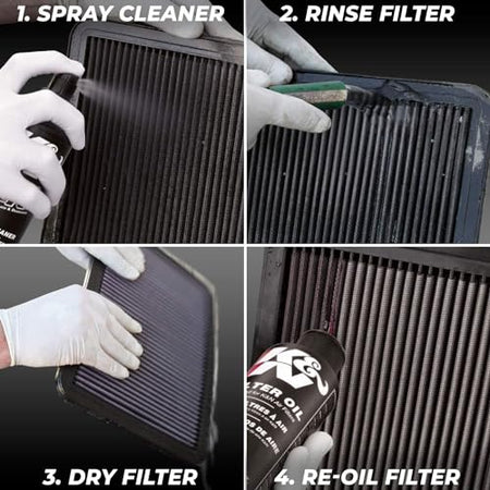 K&N K&N Air Filter Cleaning Kit: Squeeze Bottle Filter Cleaner and Black Oil Kit; Restores Engine Air Filter - Outdoor Depot