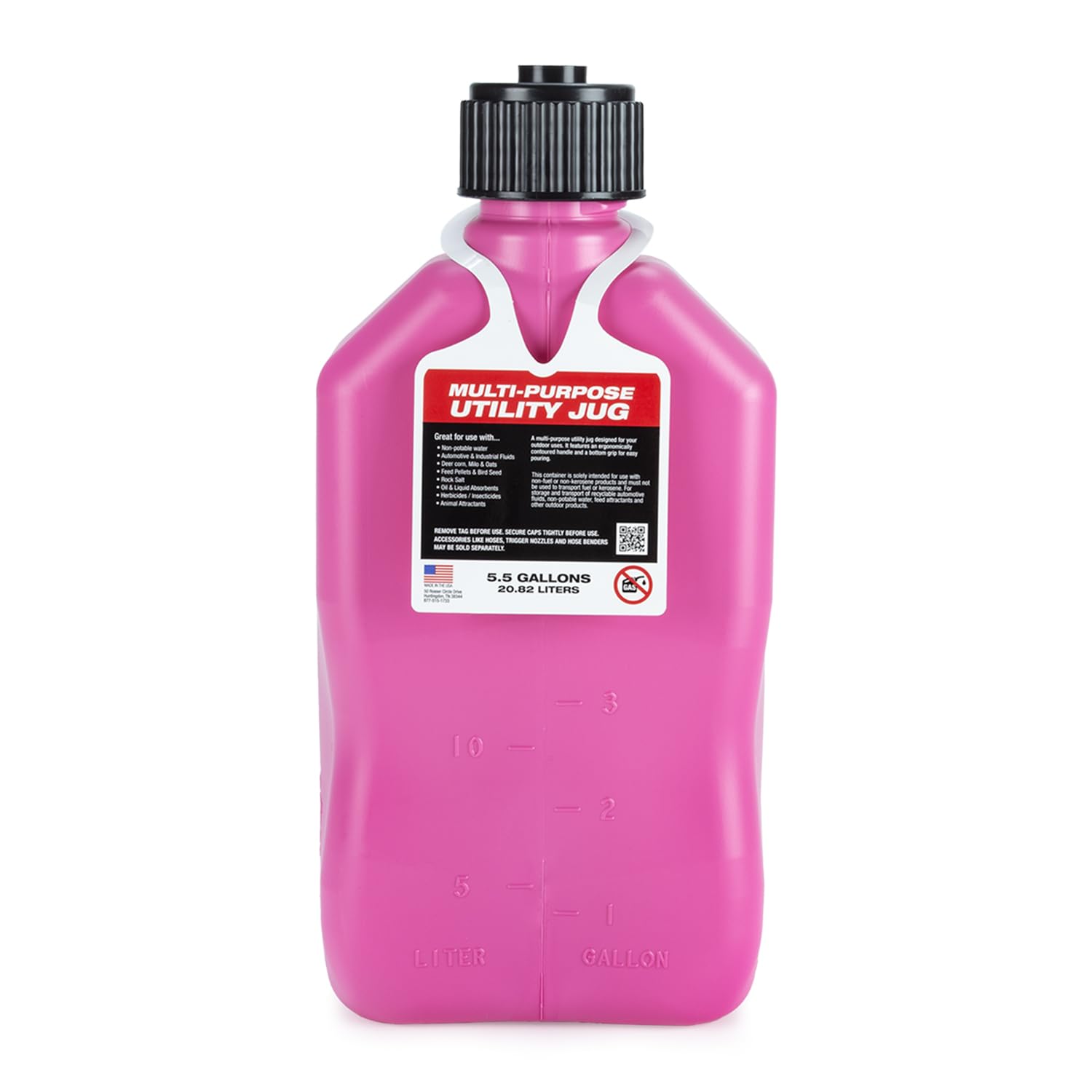 VP Racing VP Racing 3812-CA, 5.5 Gallon Motorsport Racing Jug with Contoured Handle, Multipurpose Cap and - Outdoor Depot