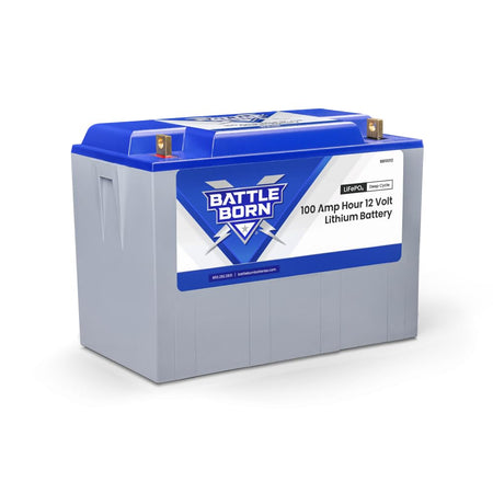 Battle Born Batteries 100Ah 12V Lithium-Ion (LiFePO4) RV, Marine, Solar, & Off Grid Battery - Internal BMS, - Outdoor-Depot.us