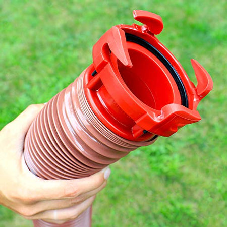 Valterra Valterra F02-3101 RV Drain Hose Connection EZ Coupler Valve Adapter , Red - Outdoor Depot