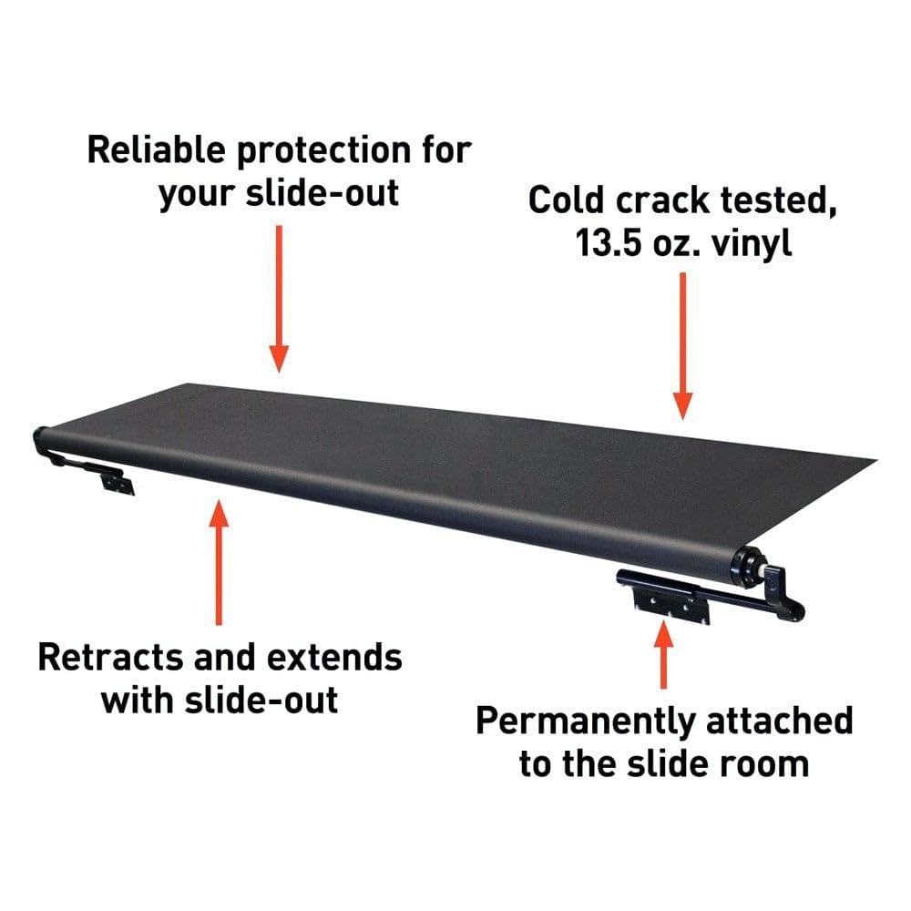 Solera Solera 5000 Series Black Slide Topper RV Slide-Out Awning 7' (6'7" Fabric) 13.5 oz Vinyl Leak-Proof, - Outdoor Depot