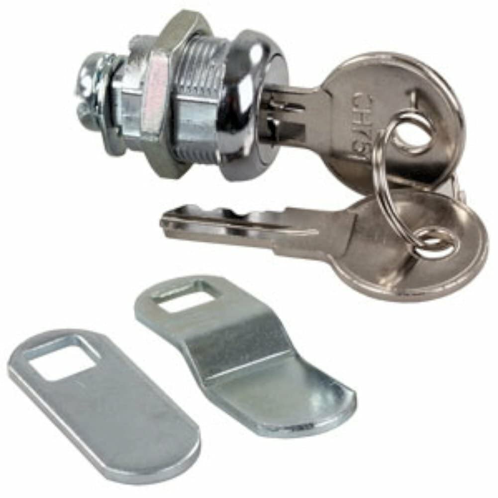 JR Products JR Products 00305 Standard Compartment Door Key Lock - 5/8", Silver - Outdoor Depot