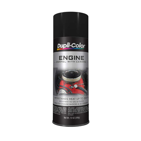 Dupli-Color Dupli-Color DE1634 Engine Enamel Spray Paint with Ceramic - GM/Chrysler Low Gloss Black - 12 oz - Outdoor Depot