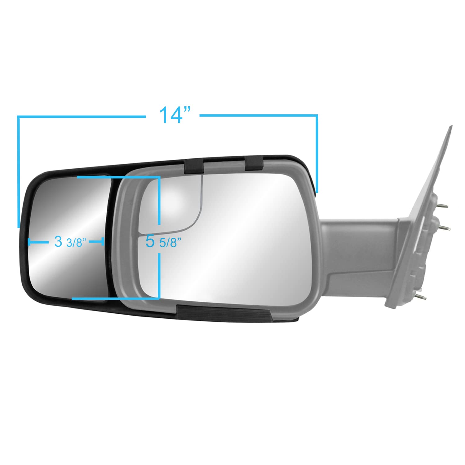 Fit System K SOURCE Snap & Zap 80730 Custom Fit Towing Mirror for 2019 up Ram 1500 Pick-up, Patented - Outdoor Depot