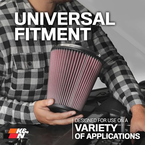 K&N K&N High-Flow Original Lifetime Universal Clamp-On Air Filter: High Performance, Premium, Washable: - Outdoor Depot