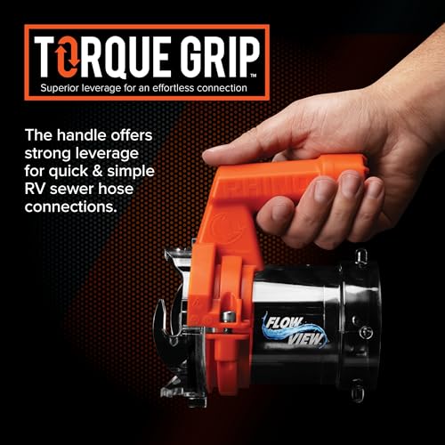 Camco Camco Rhino RV Sewer Hose Extender PRO – 5″ Sewer Hose Extension — Torque-Grip Handle with Built-in - Outdoor Depot