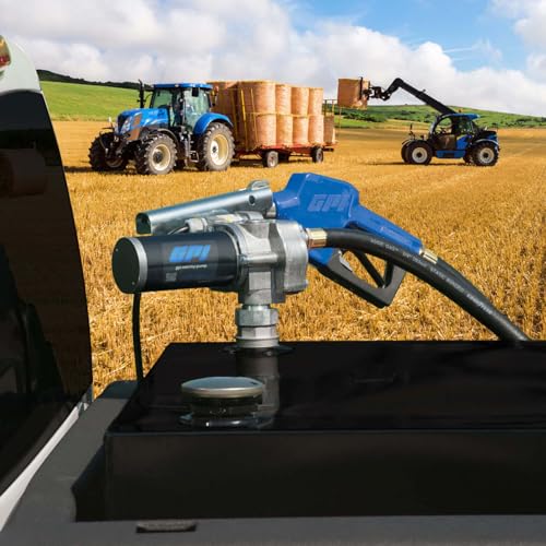 GPI GPI - M-150 Series Fuel Transfer Pump, Automatic Shut-Off Nozzle, 15 GPM, 12 Volt (110000-100) - Outdoor Depot