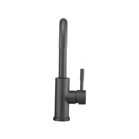 Dura Faucet Dura Faucet RV Streamline Squared-Arc Single Handle Kitchen Sink Faucet - Optional Deck Plate - Outdoor Depot