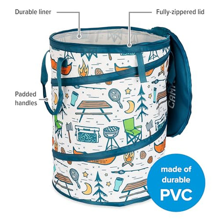 Camco Camco Pop-Up Utility Container - Use as Collapsible Trash Can When Camping - Holds 30-Gallon - Outdoor Depot